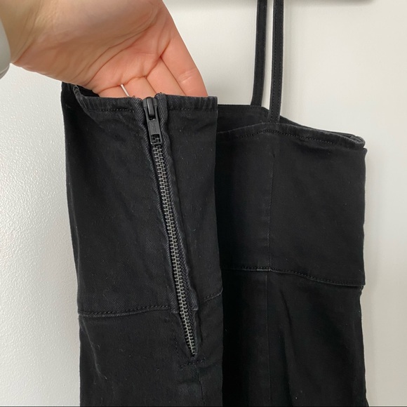 Zara Black Denim Mini Dress Medium - Picture 3 of 5